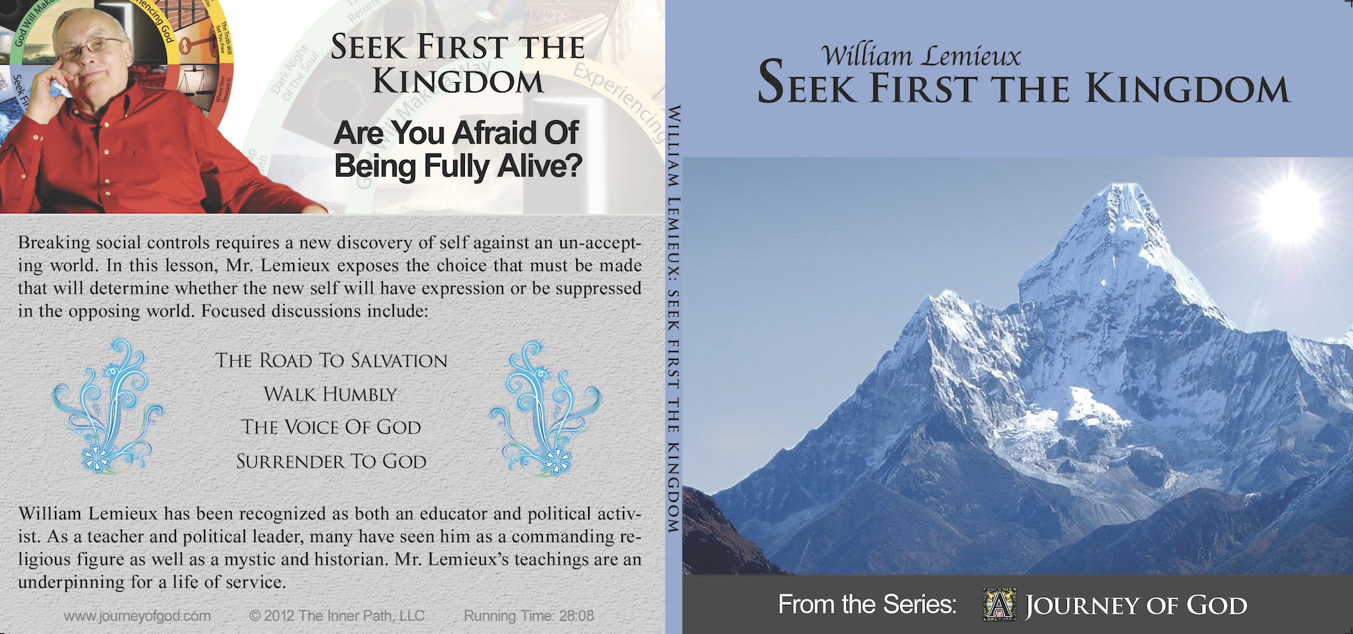Seek First the Kingdom — interior and cover spread